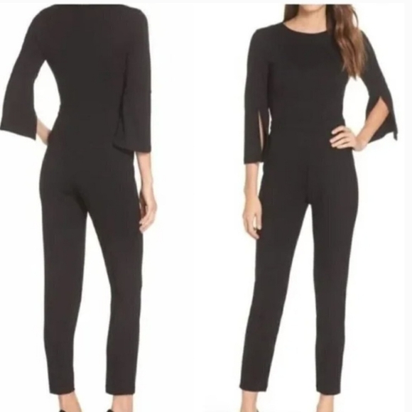 ALI & JAY Women Ponte Jumpsuit Bell Split Sleeve M - Picture 9 of 14